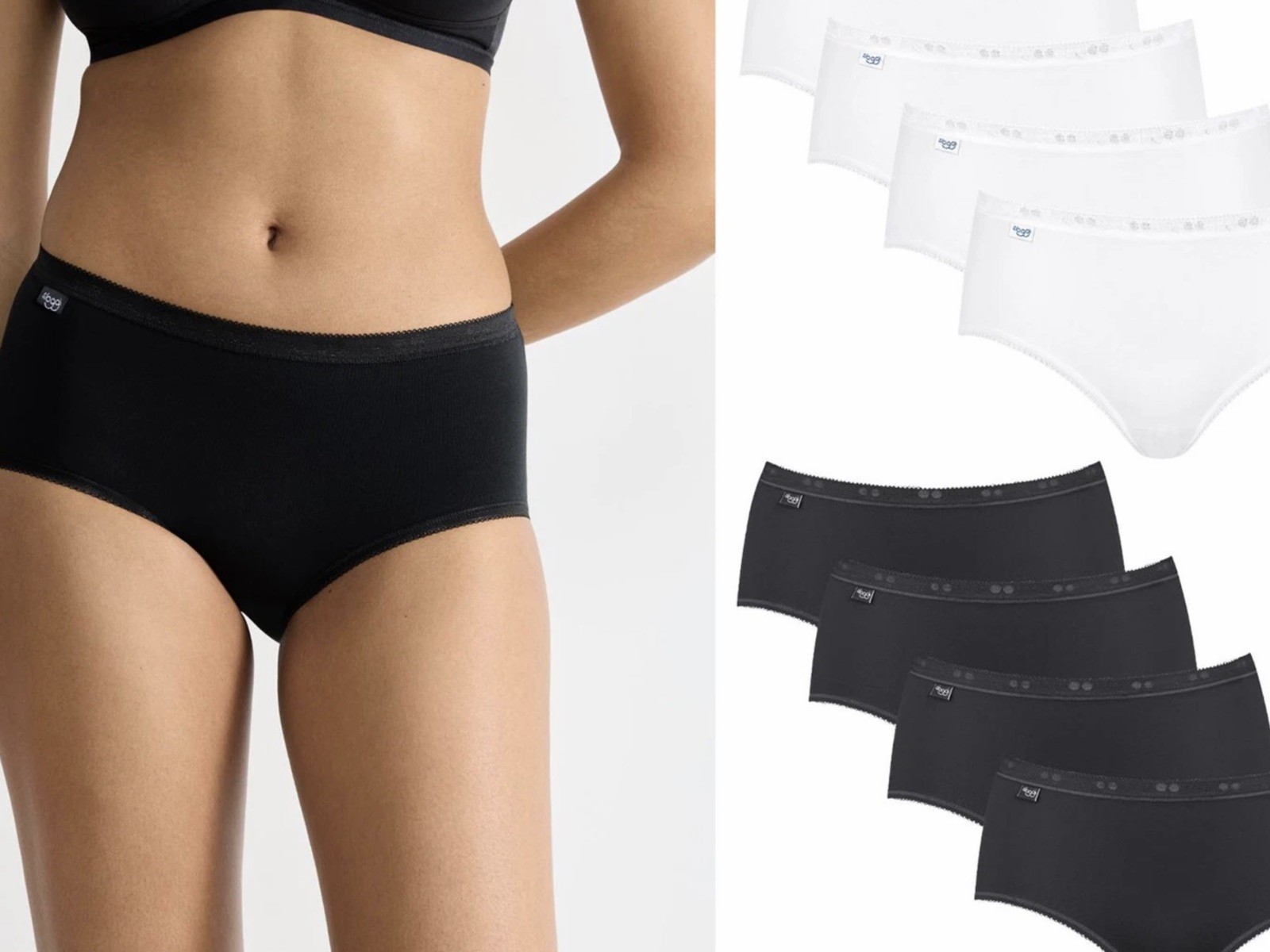 Sloggi Go Casual MIDI 4 Pack Briefs Size 14 White