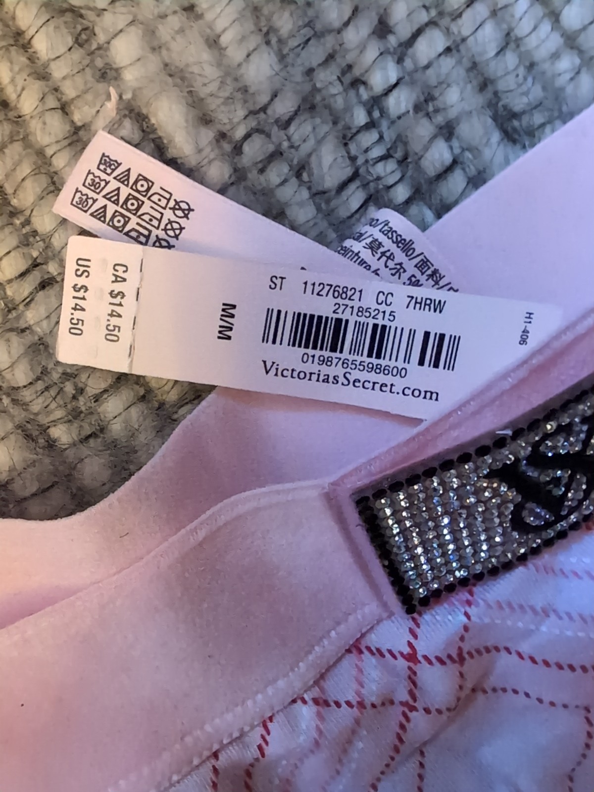 NWT Lot Victoria’s Secret Very Sexy Sz M Pink Logo Stripe Shine Polka Dot Thong