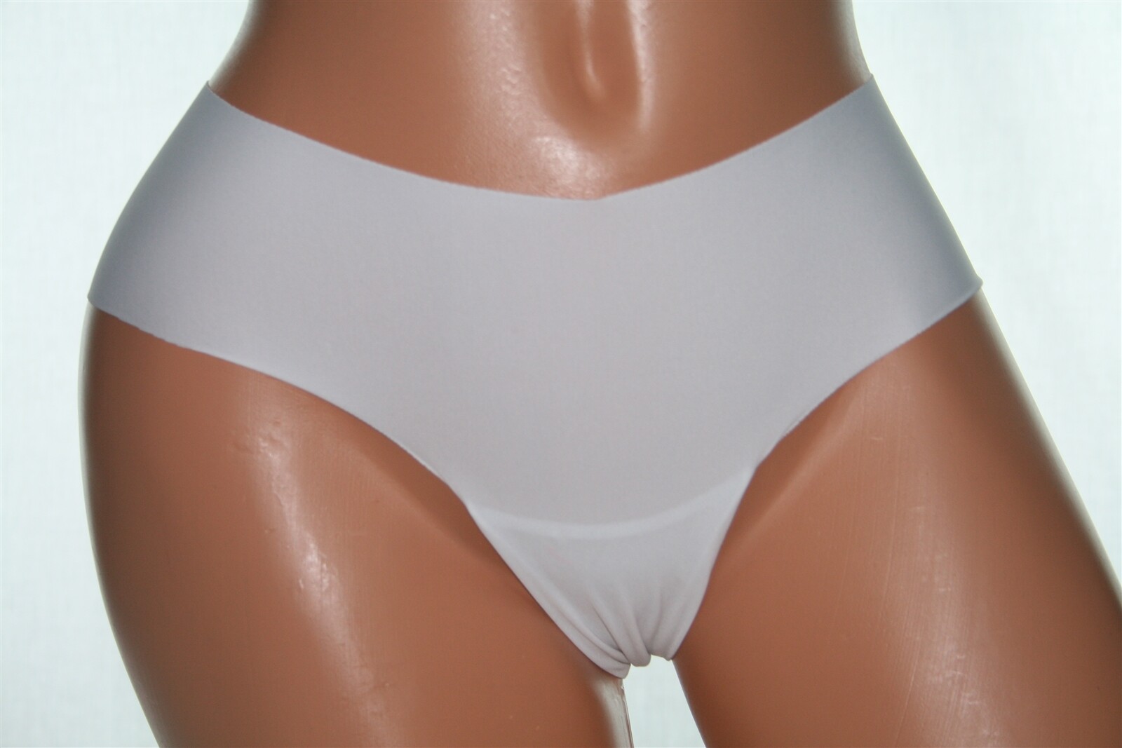 Simple White Bikini Panty with a V Shaped Waistband Size XS