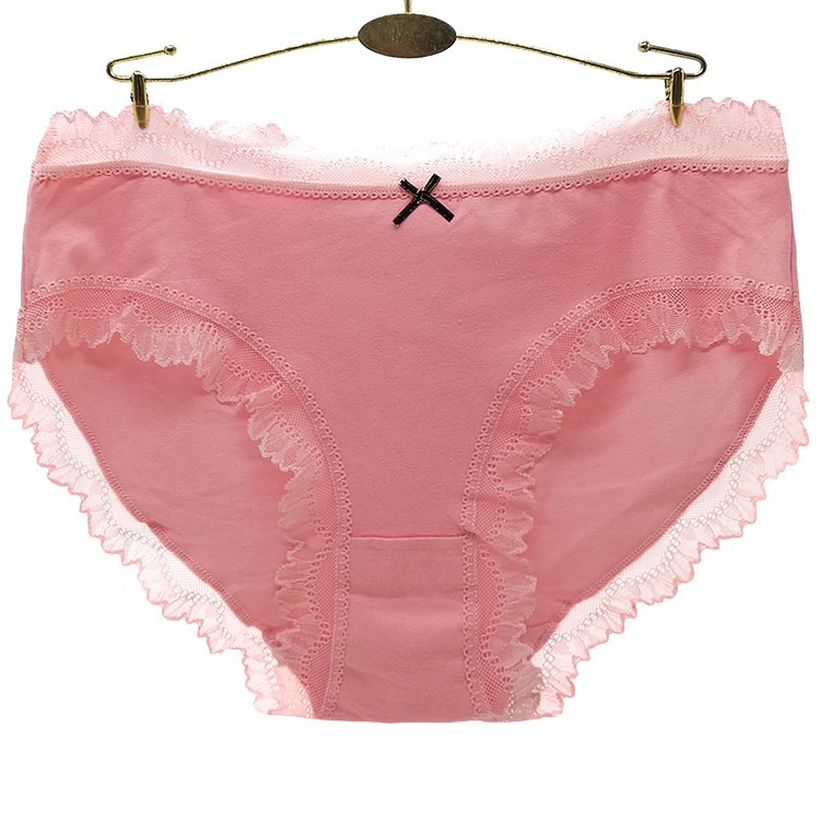 6 Pack 2XL 3XL 4XL Plus Size Women Cotton Bikini Panties Lace Ruffle Trim Briefs