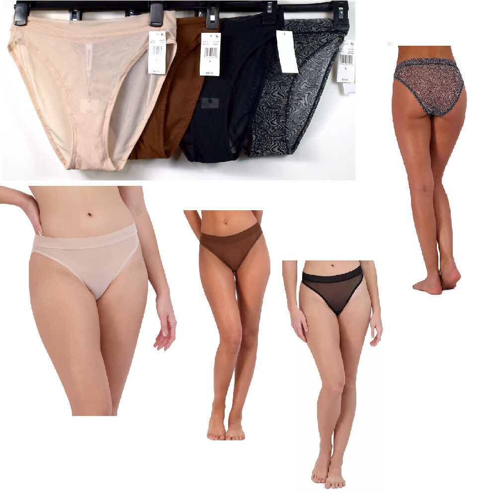 Steve Madden Womens Mesh Hi Leg Bikini Underwear Ch Size & Color New Panty 11875