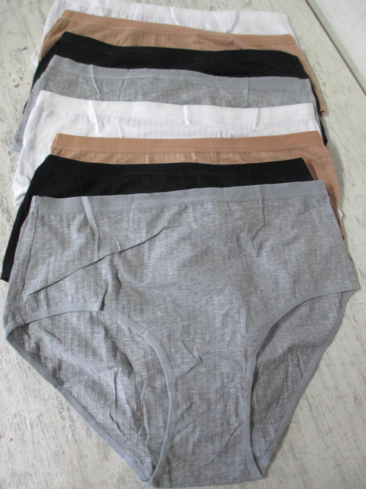 New Women’s (8 Pack) Multi Colors High Waisted Ribbed Briefs Size XXL (14)