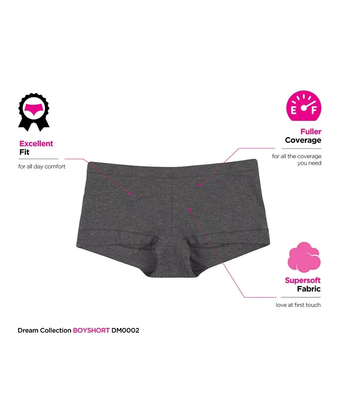 Maidenform Dream Cotton Tailored Boyshort Underwear DM0002 DM3002