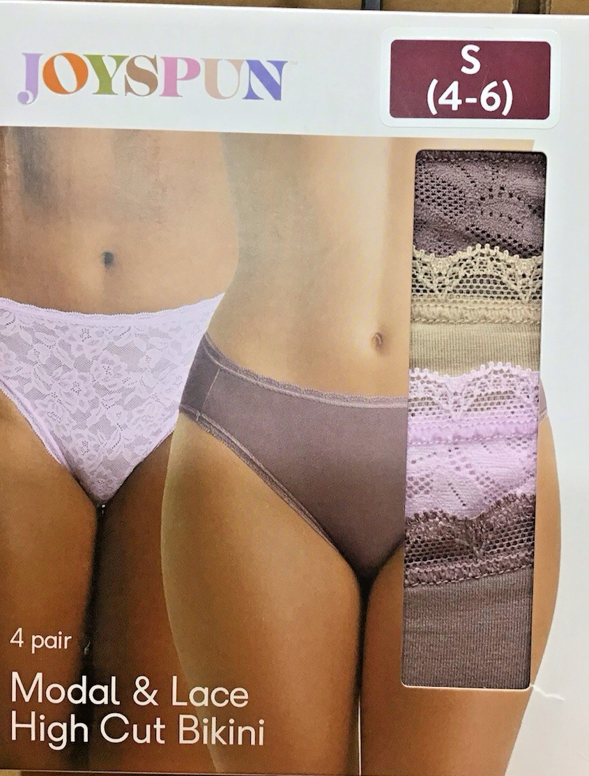 Joyspun Modal Lace High Cut Bikini Cotton Multicolor 4 Pack A25