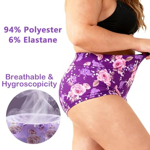 Womens Underwear XL-5XL Plus Size Ladies Panties 4X-Large Rose Floral Panties