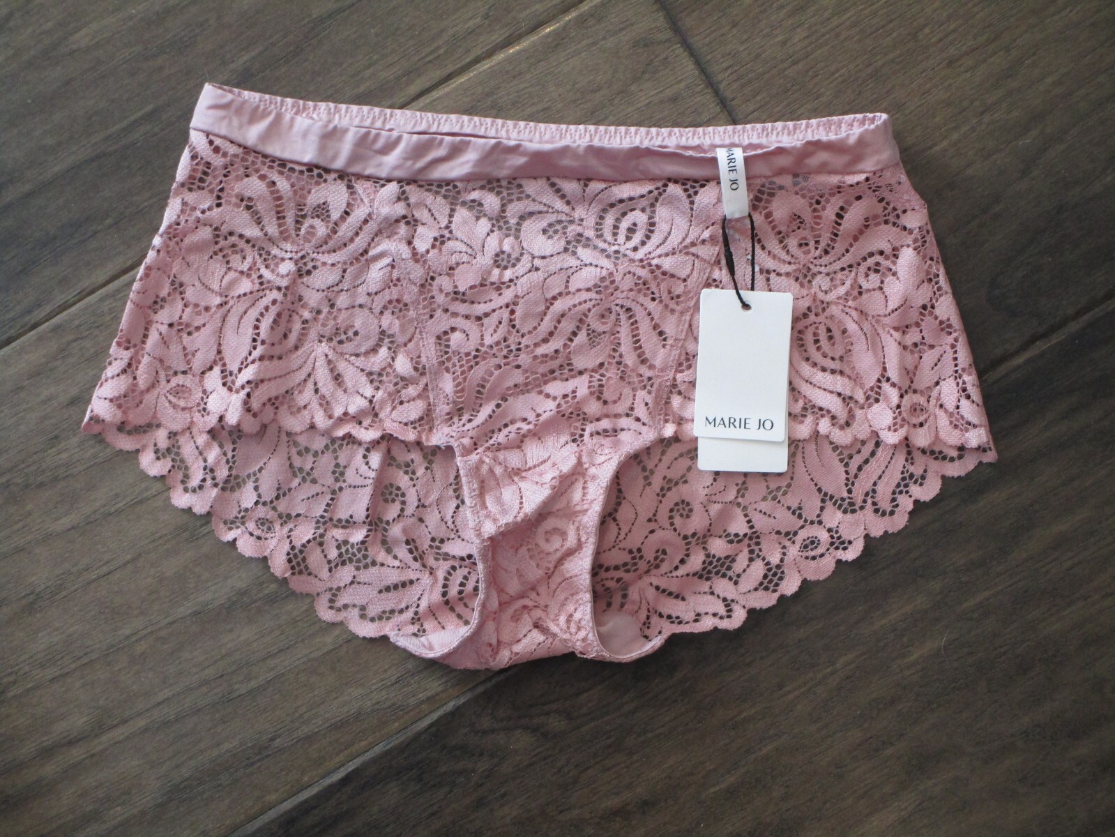 MARIE JO ELIS SHORTY BOYSHORT PANTIES IN VINTAGE PINK SIZE SMALL (UK)