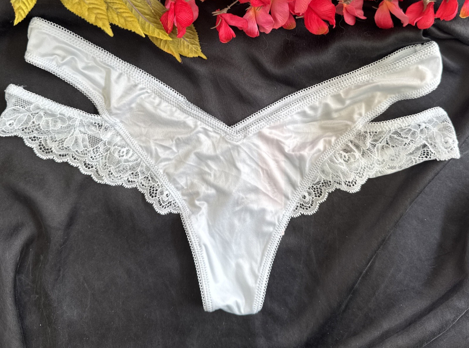 VICTORIA’S SECRET S BABY BLUE SILKY CHEEKY CUT OUT STRAPPY SUMMER PANTIES NWT