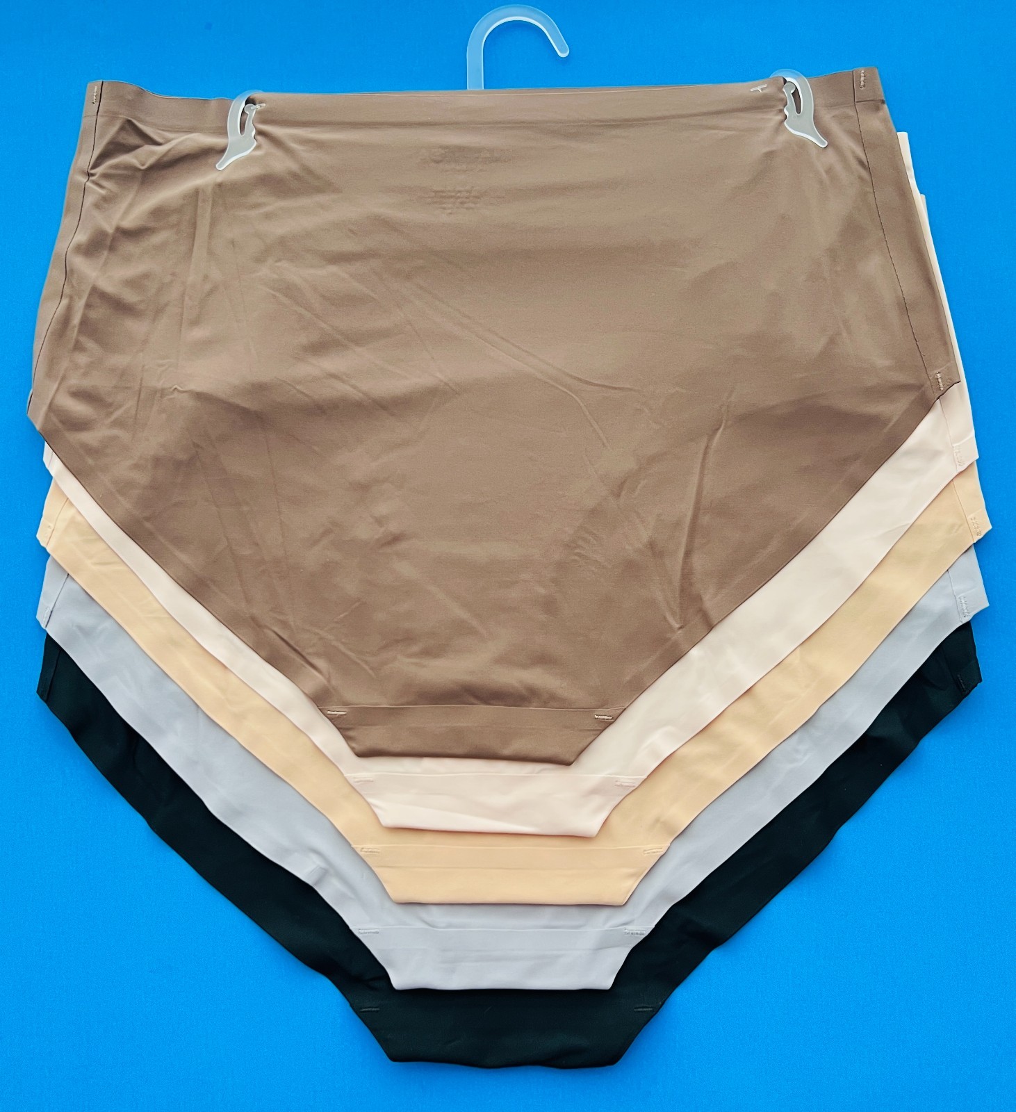 New In Nautica 5 pack Size L, XL Mid Rise No Show Brief Sleek Fit Panties NWT