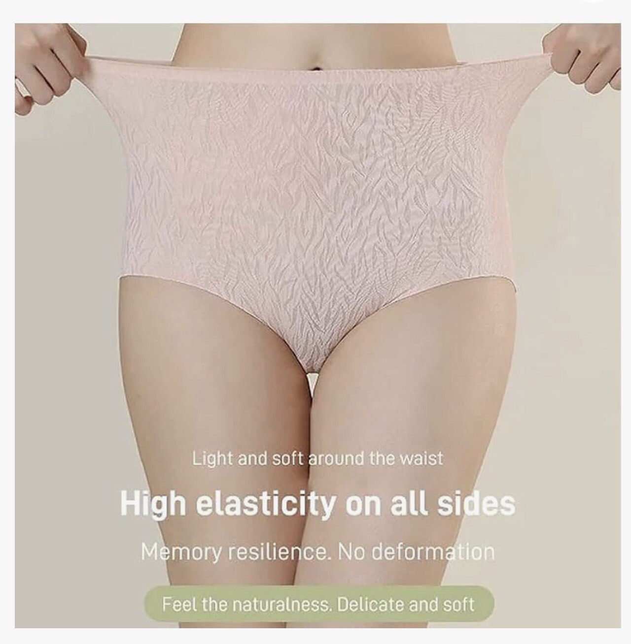 4 Pcs Fresh Seamless High Waist Butt Lift Panties, Women Briefs Size L