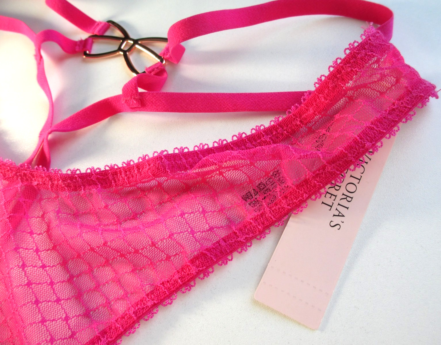VICTORIA’S SECRET Tease High Leg Thong Panty S M L XL Pink NWT Bow Hardware VS