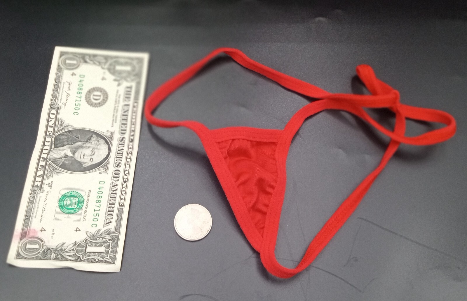 Sexy G String / Thong Low Waist Tiny Panties ” Black ” Ships FREE US Seller