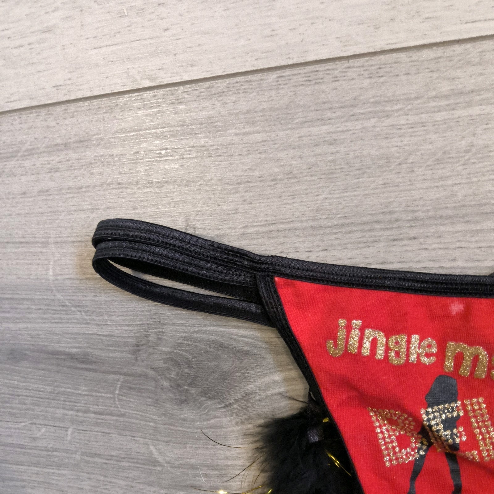 BNWT Vintage Ann Summers Red Jingle My Bells Christmas Thong Size 4-6