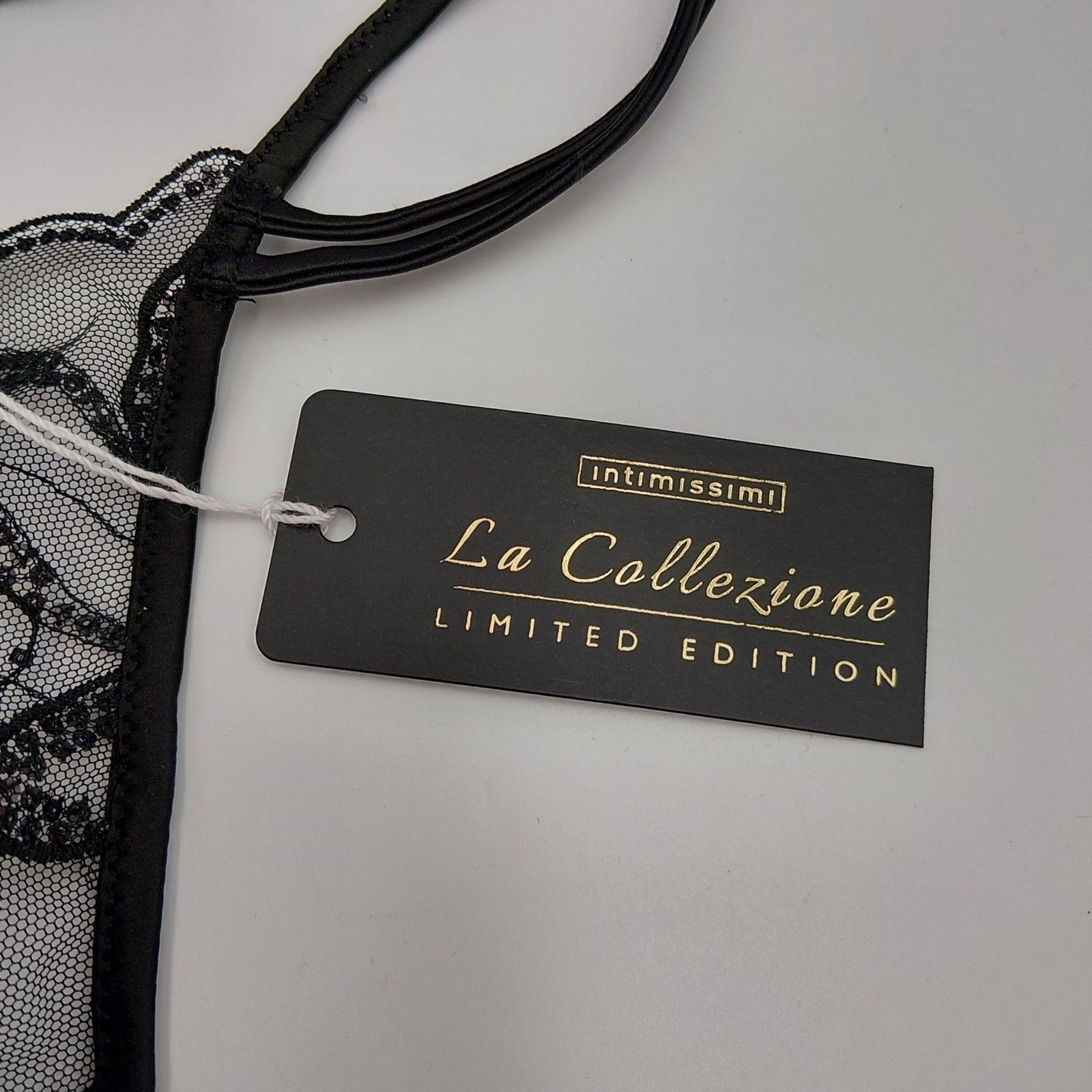 Intimissimi MEDIUM DARK MOON “La Collezione” Limited Edition Beaded Lace Thong