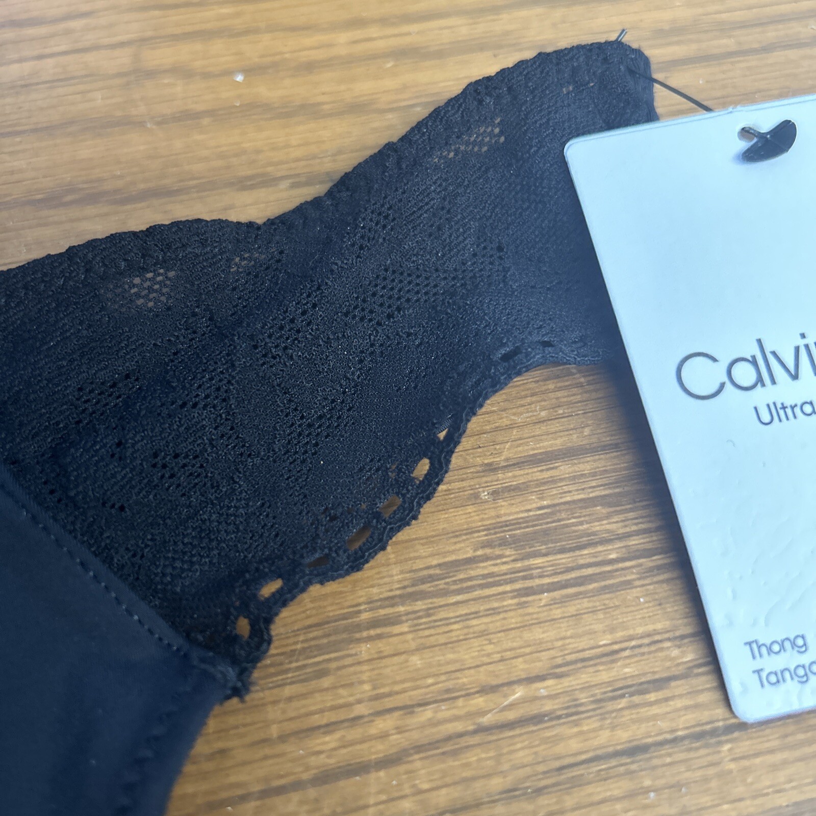 *** Calvin Klein Women’s(X-SMALL)CALVIN KLEIN ULTRA SOFT LACE THONG, BLACK
