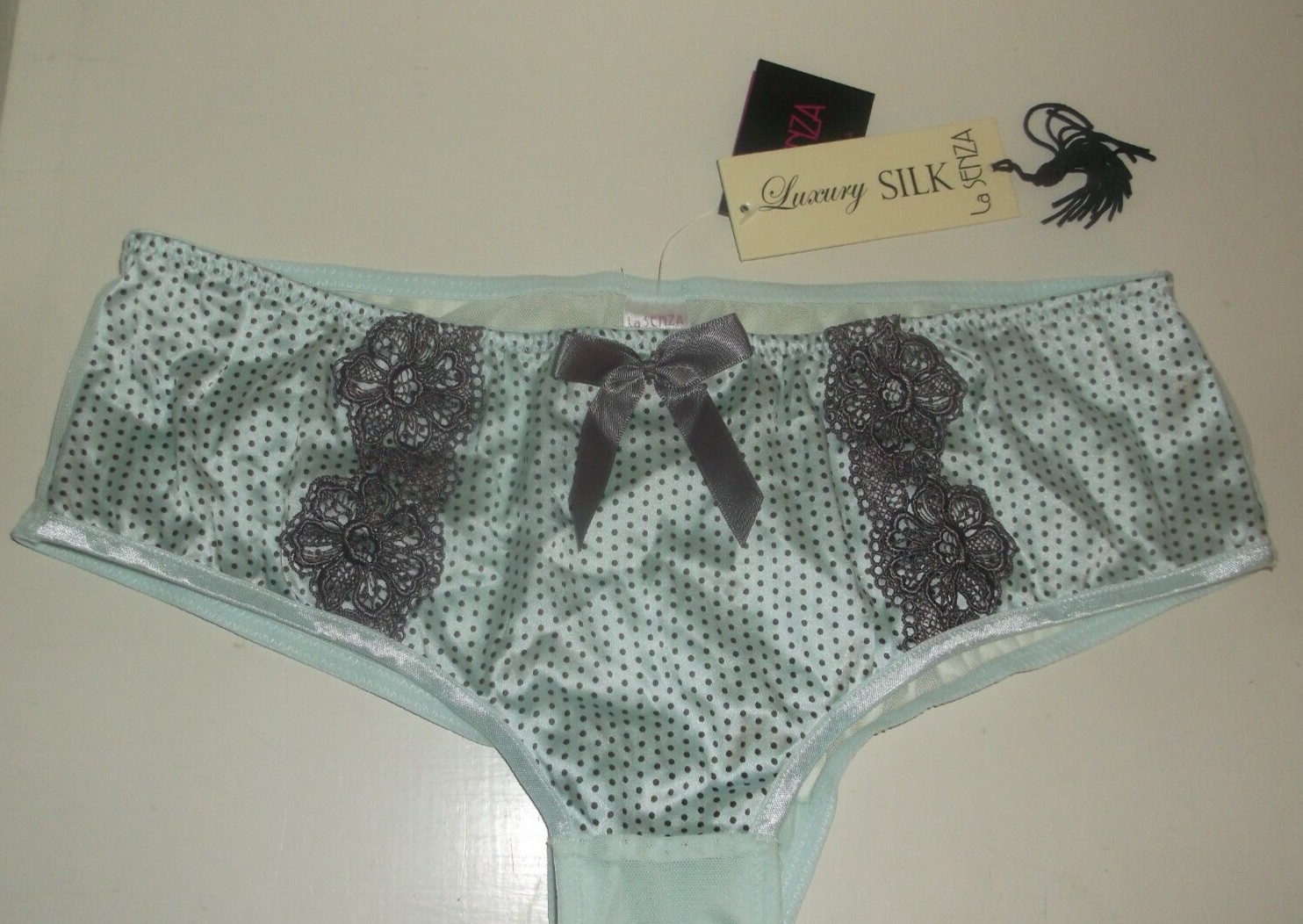 Bnwt La Senza Georgia Shorts 8 10 12 14 16 18 Aqua Silk Mocha Lace