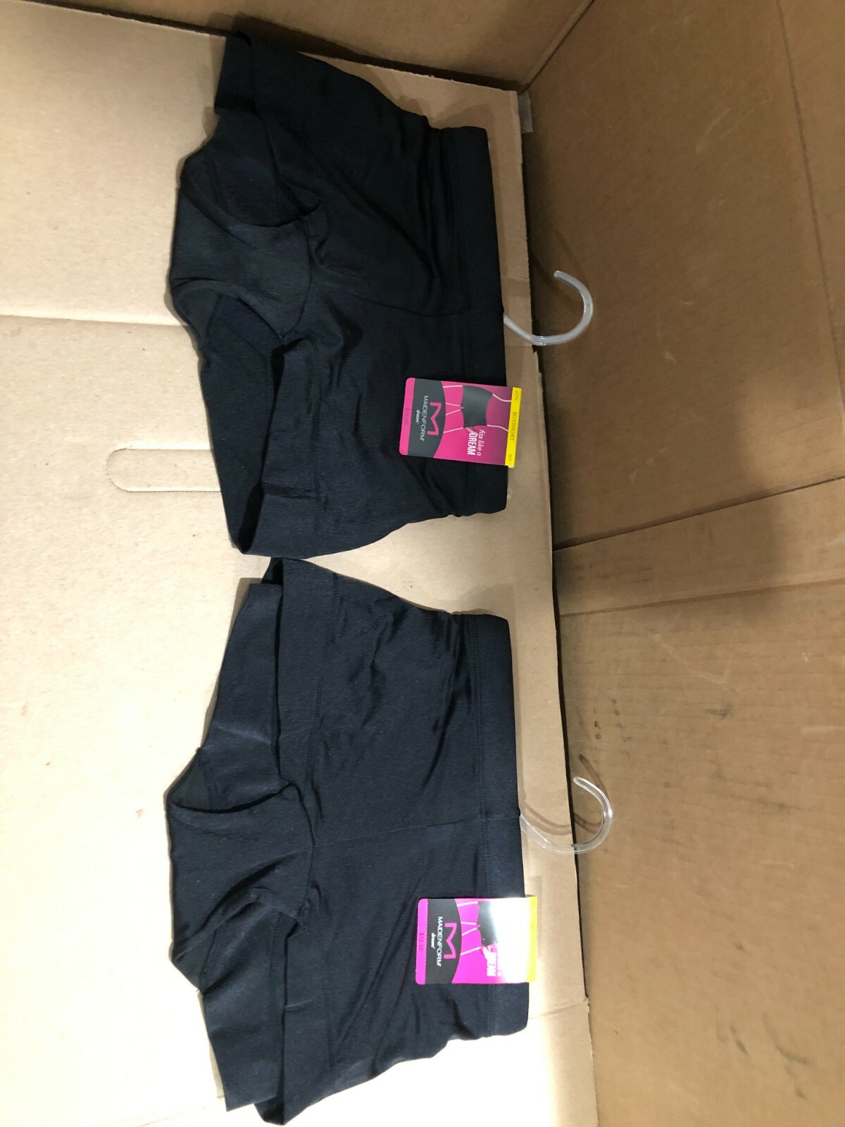 (2 Pcs) Maidenform Women’s Dream Boyshort Black Size Medium #40774 NEW FREE SHIP