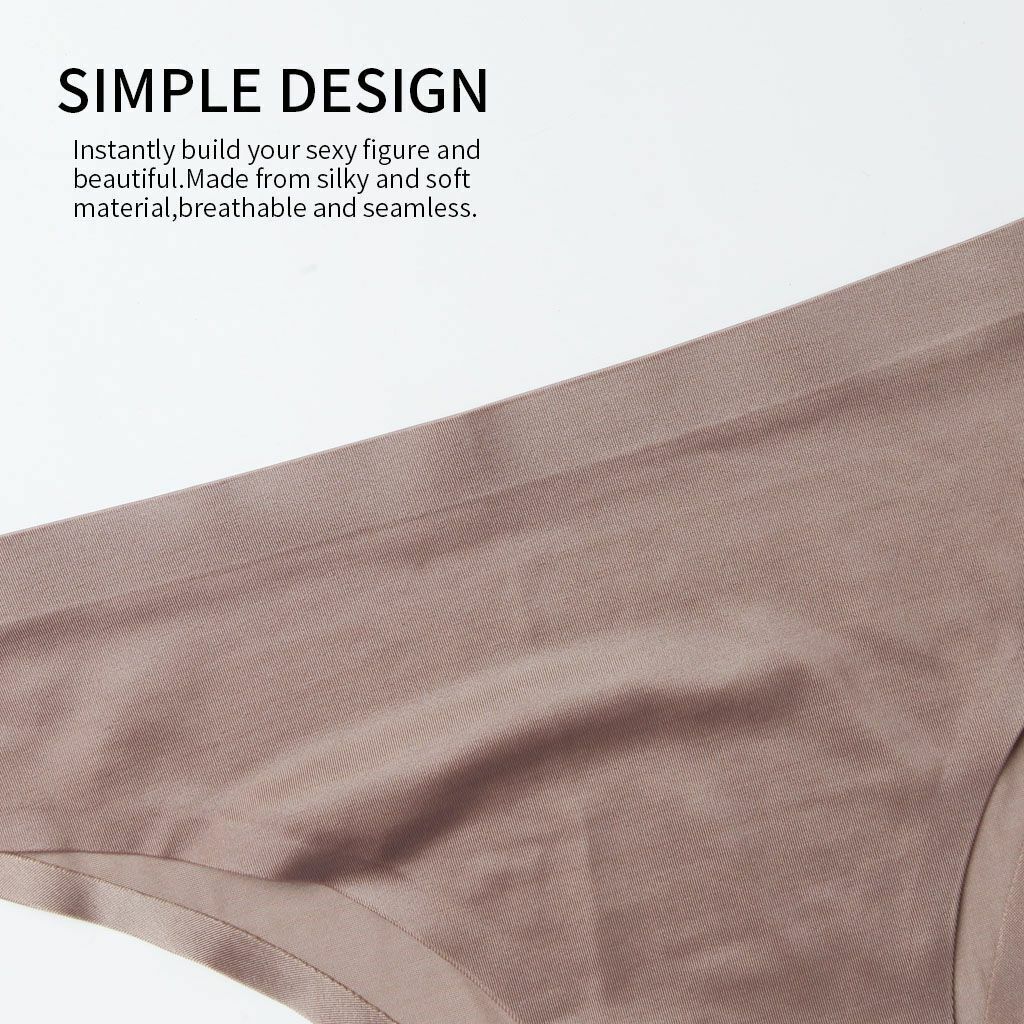 3X/6X Women Ice Silk G-string Briefs Panties Seamless Thongs Underwear Lingerie