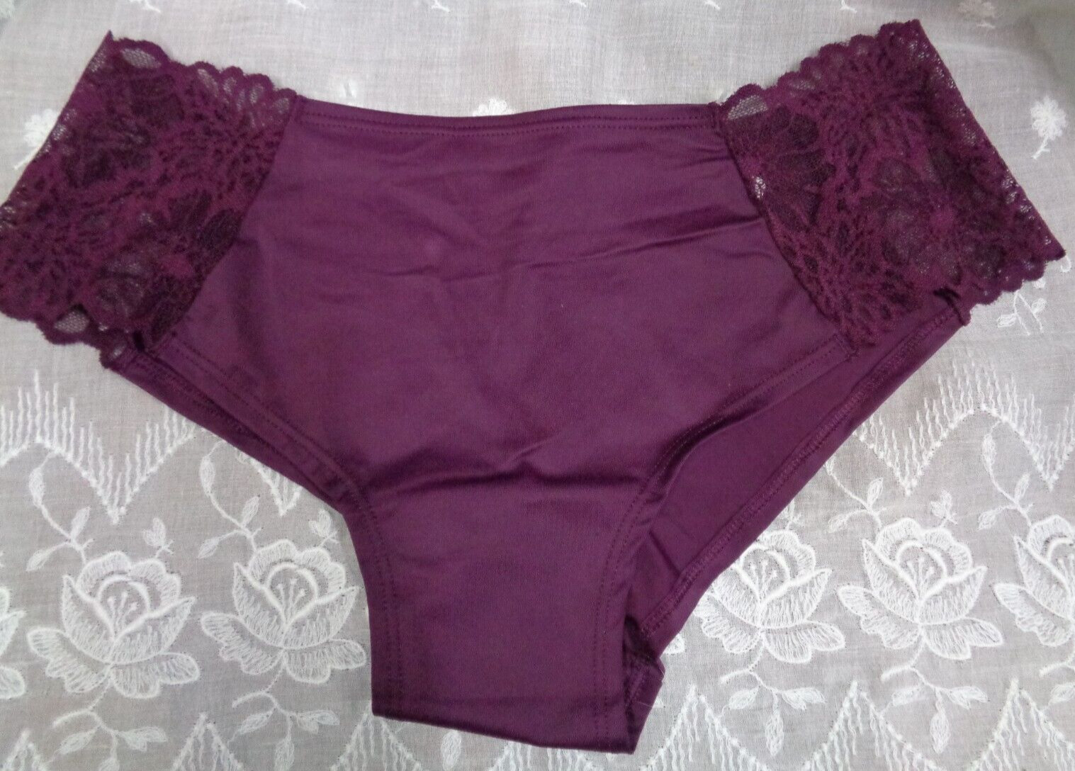 Vtg Women’s PINK VICTORIA’S SECRET Extra Low Rise Cheekster DARK PURPLE / L