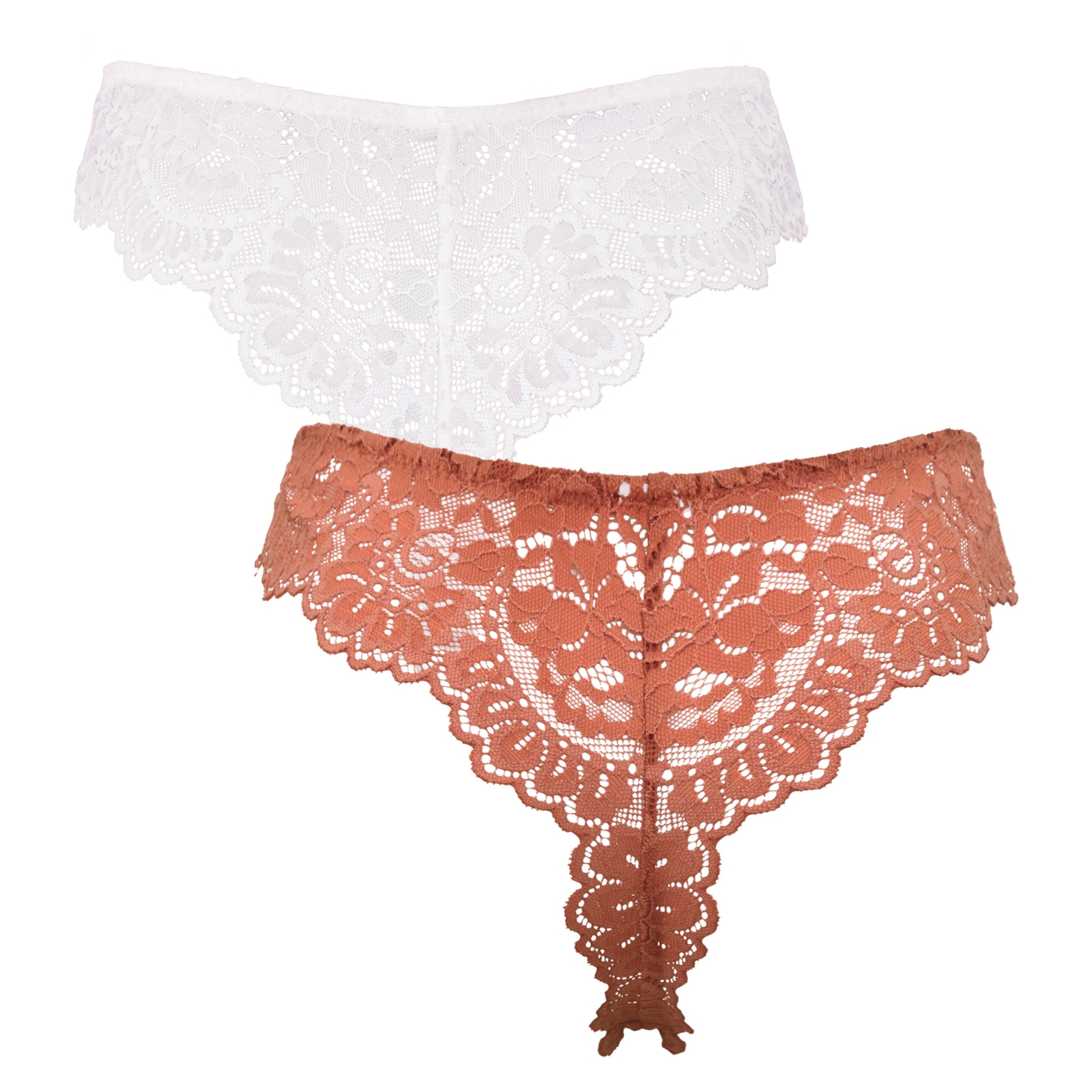 Women’s Pack Of 2 Comfort Sheer Lace Tanga Hipster Boyshorts Panties
