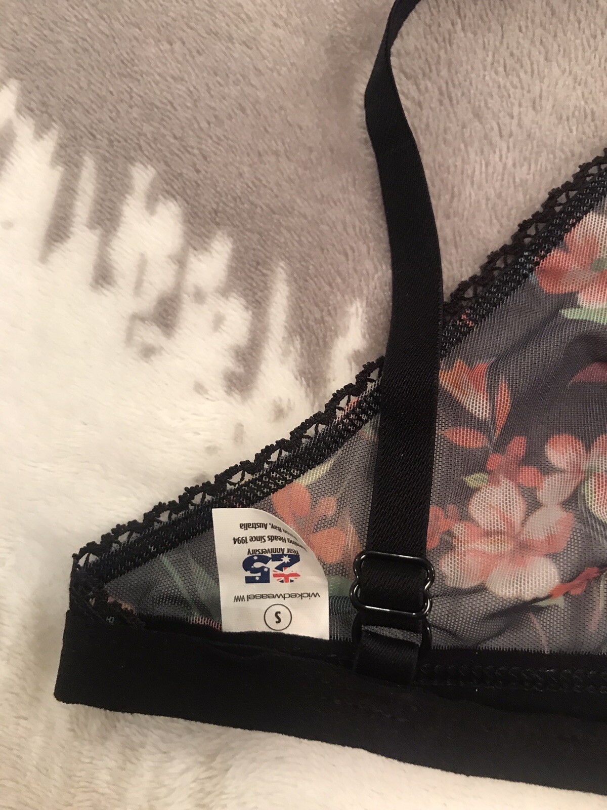 Wicked Weasel Dark Rose Panties Set bralette+Panties
