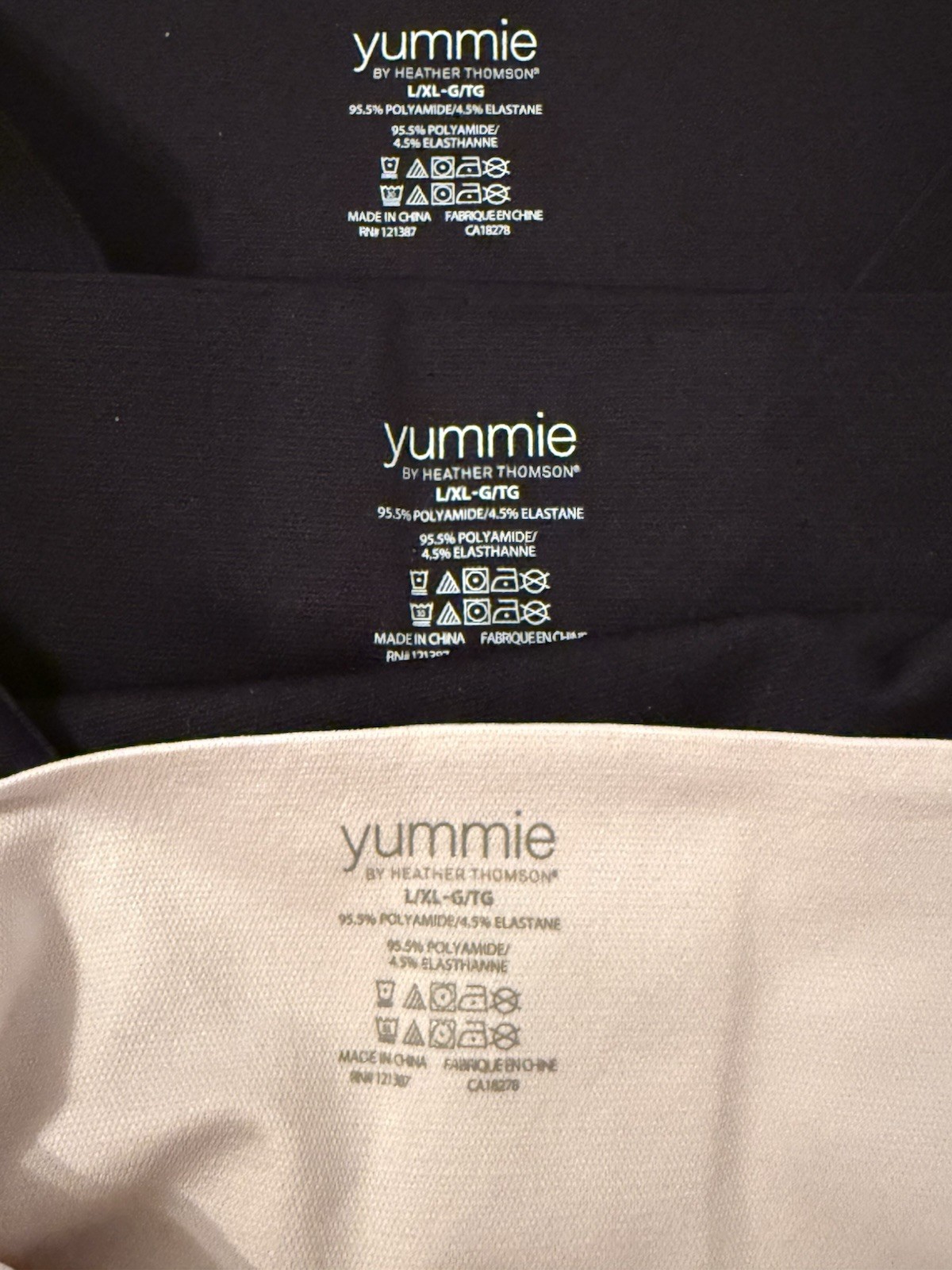 NEW 3 Pack Yummie Seamless Shaping Briefs Two Black One Beige Size Large/XLarge
