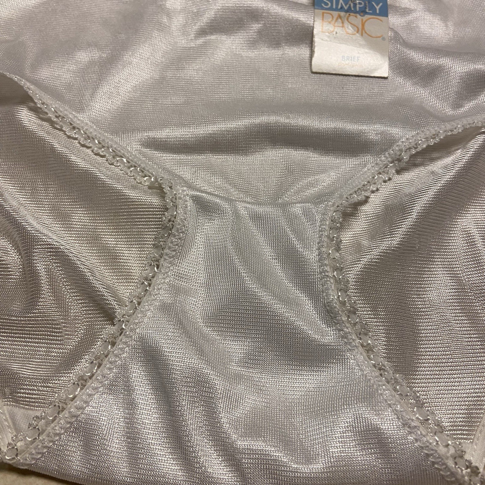 Vintage Panties Womens Small Simply Basic White Sissy Panty New NWT Retro