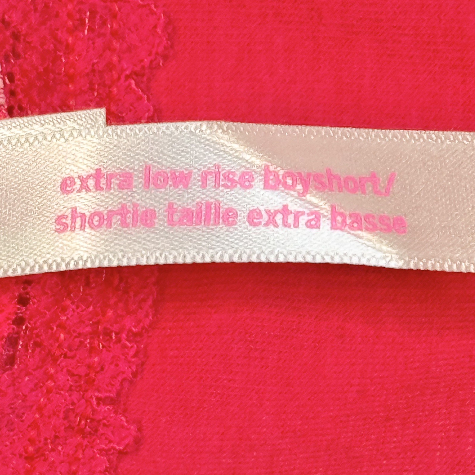 2016 PINK by Victoria’s Secret Red Heartbreaker Extra Low Rise Boyshort Medium