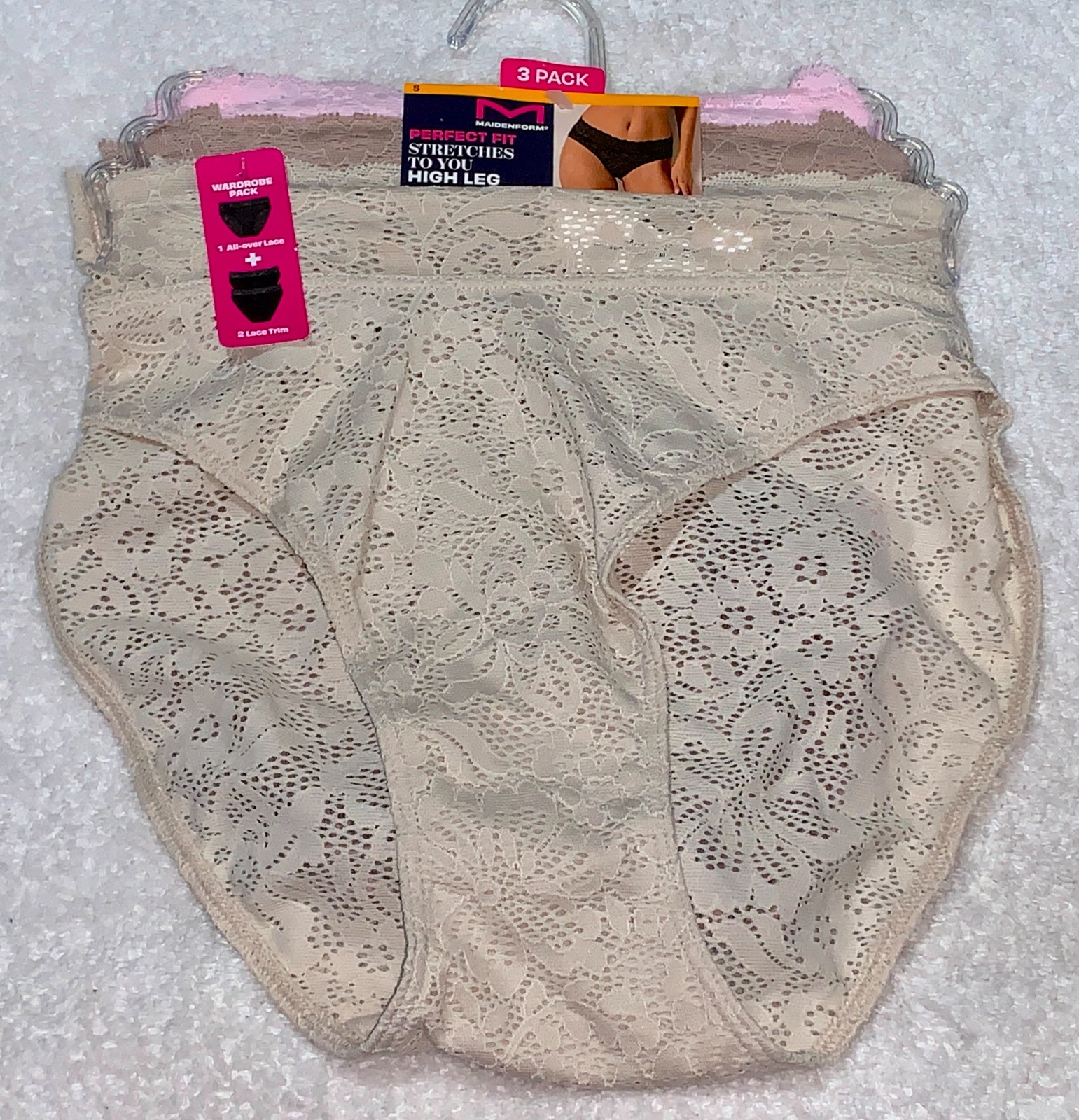 MAIDENFORM Perfect Fit Stretches To You 3 Pk High Leg Panty Womens Sz S M XL 2XL