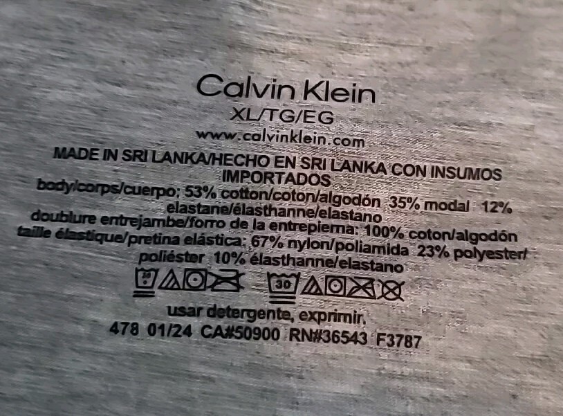 XL CALVIN KLEIN LOGO $22.00 Modern Cotton Grey Black Bikini Panty NwT