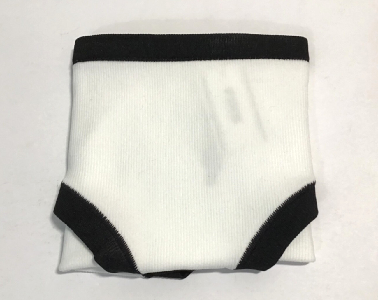 Victoria’s Secret Pink Seamless Hiphugger Panty White w/ Black Ribbed Large NEW