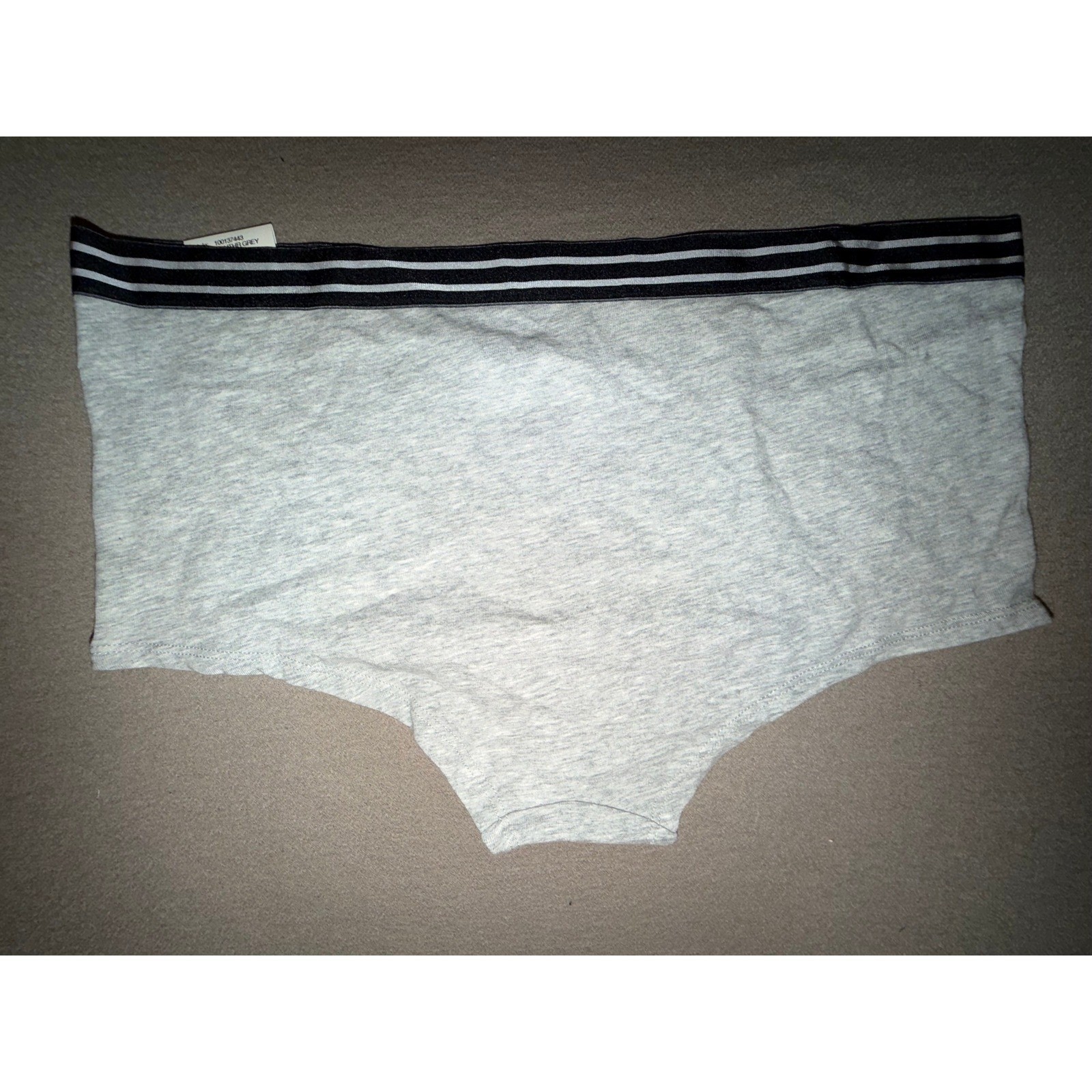 Jenni Intimate Women’s Large Boyshorts 3 Pack Grey Black Stripes, Size L, NWT