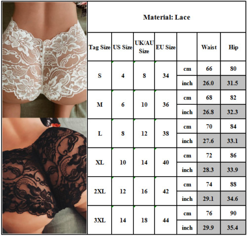 2pcs Womens Lace Panties Shorts Lingerie sexy hot French Knickers Underwear