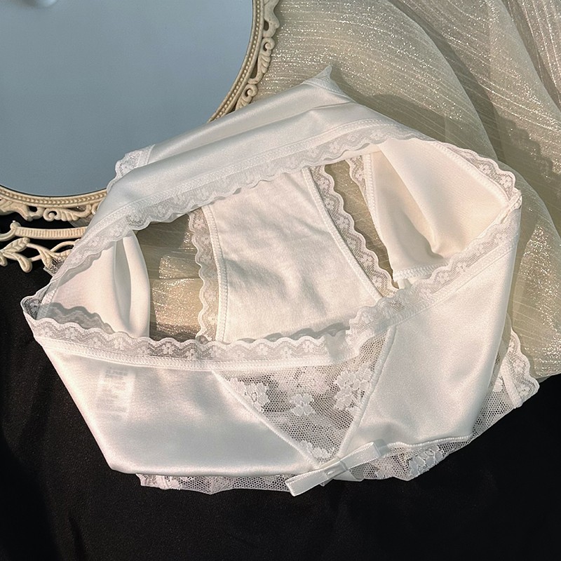 5 Pack Lot Sexy Womens Lace Satin Panties Underwear Sheer French Brief Lingeries