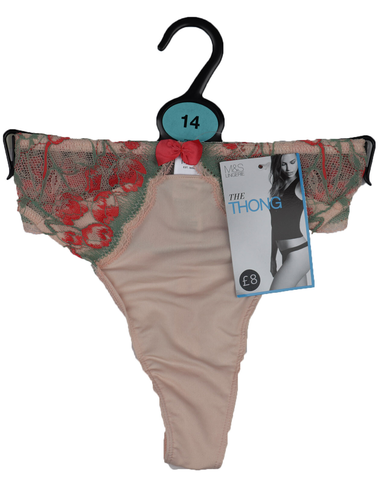 M&S Multicoloured Thongs Womens Size 14 x2 zz