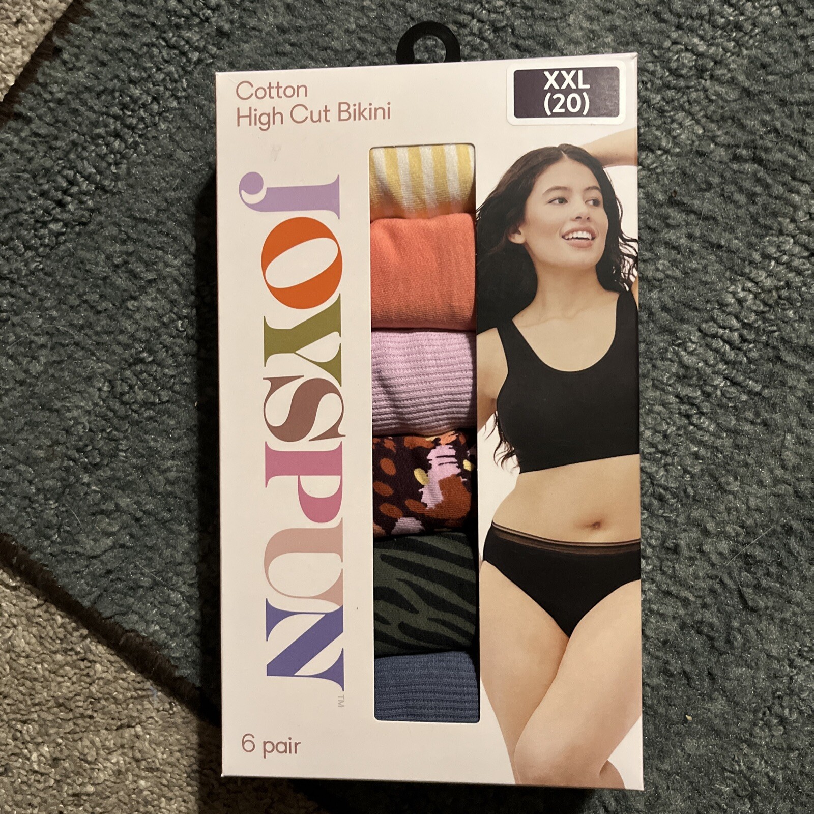 NIOP Joyspun Cotton High Cut Bikini Panties Size XXL (20) NEW