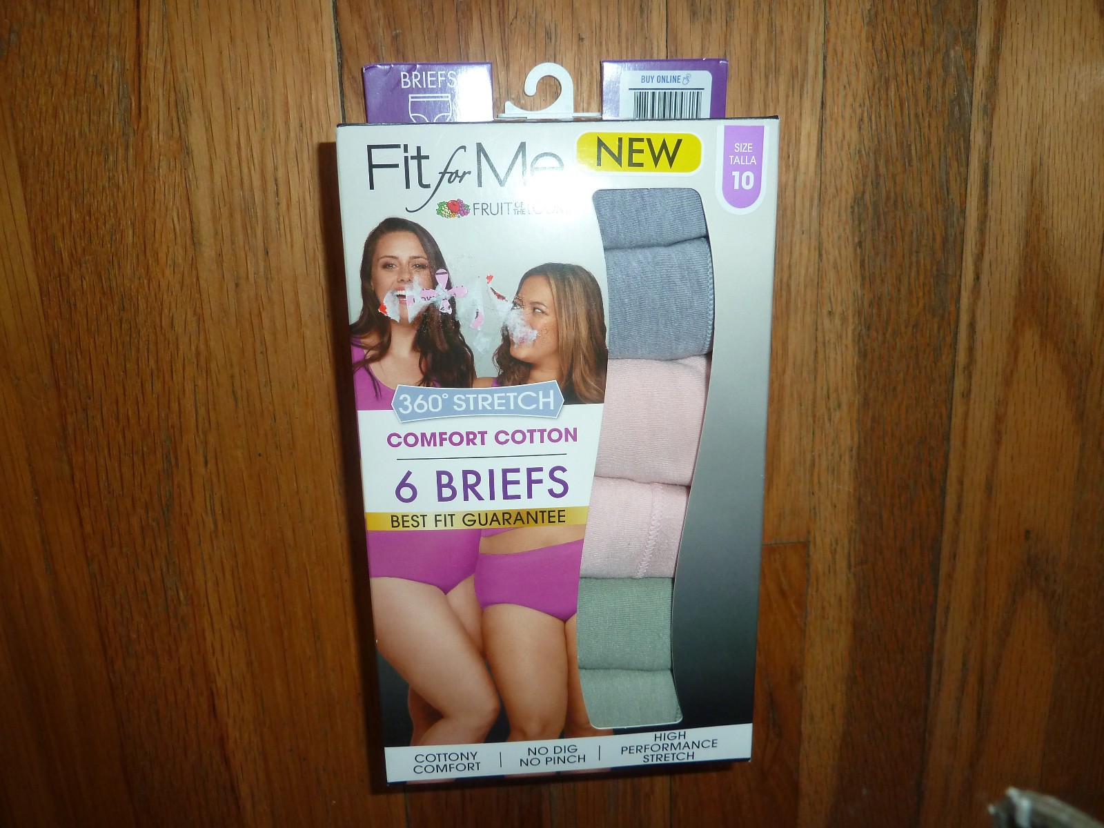 6 Pair Fruit of the Loom Fit For Me Briefs Size 10/3x Comfort Cotton 360 Stretch