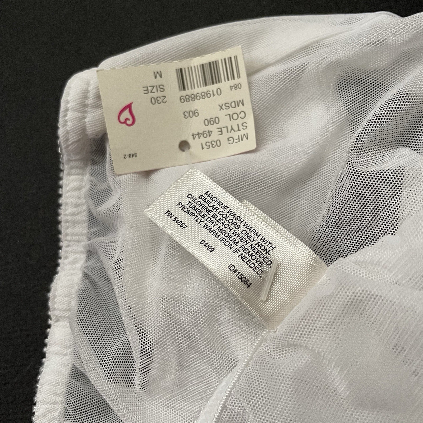 Sheer White Victorias Secret Sz M Panties Vintage Bride Lingerie