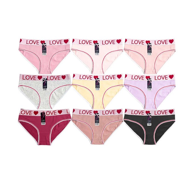 Women’s Colorful Cotton Blend Classic Sport Elastic Band Stretch Briefs12 Pack