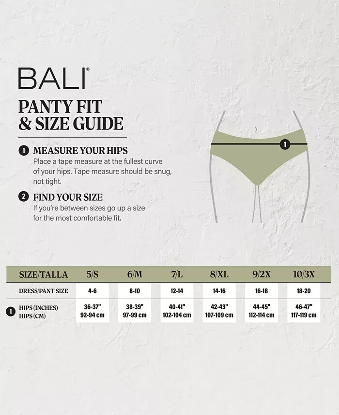 Bali One Smooth U All Over Smoothing Hi-Cut or Brief Underwear 2361 2362 DF2361