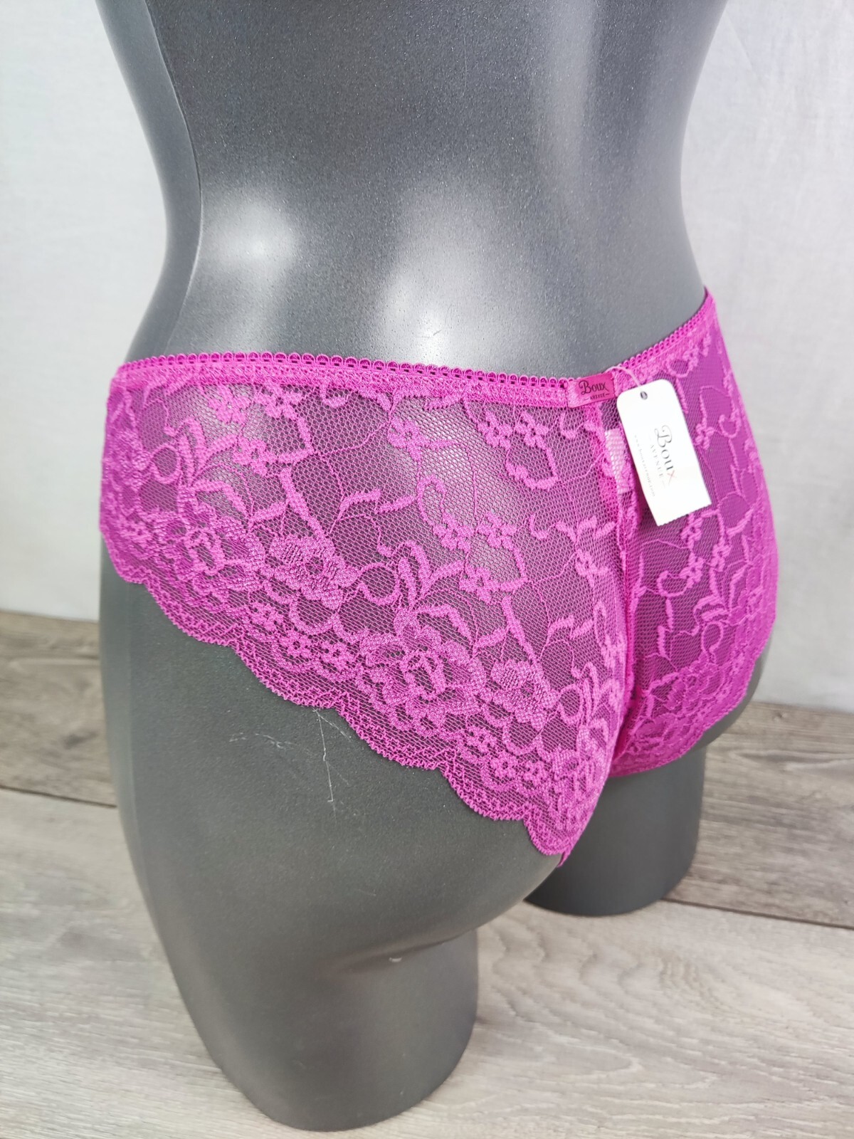 NEW BOUX AVENUE Pink Mix Lace Back Aztec Brief Underwear UK 10 12 16