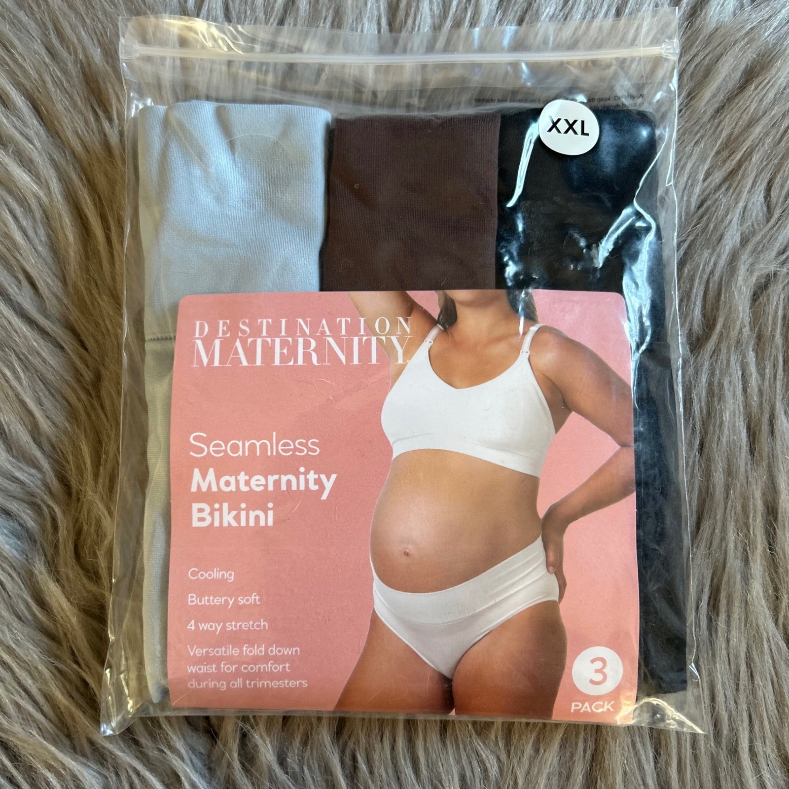 Destination Maternity Seamless Bikini Womens Size XXL Cooling Buttery Soft NEE