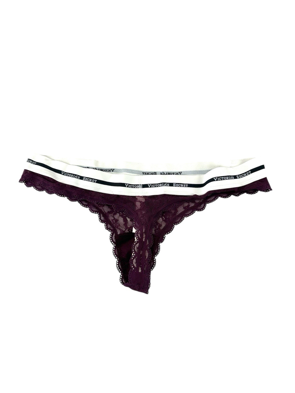 NEW Victoria Secret Large Women Sexy Lace Thong Logo AC5