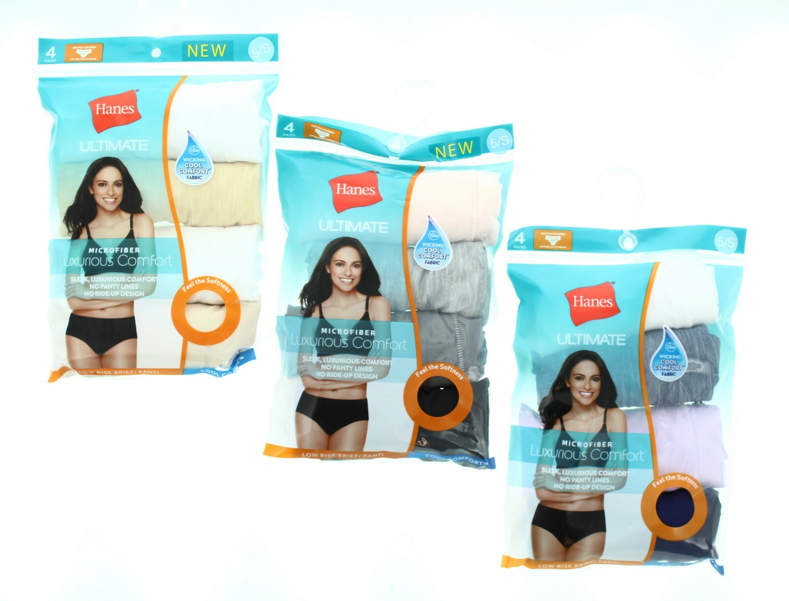 Hanes Ultimate Brief Underwear, Cool Comfort Microfiber, Low Rise, 4 Pack HXMFBF