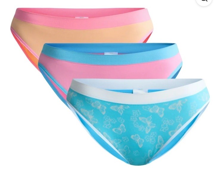 Small 3 Pack Seamless Bikini Panties Size S 4/6 Celebrate Summer Butterflies