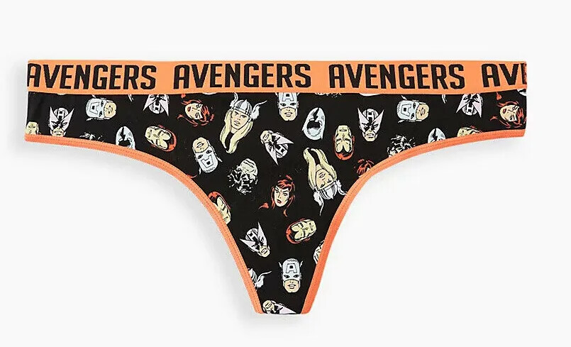 Torrid MARVEL The Avengers heads cotton thong panty 1x 2x 3x plus