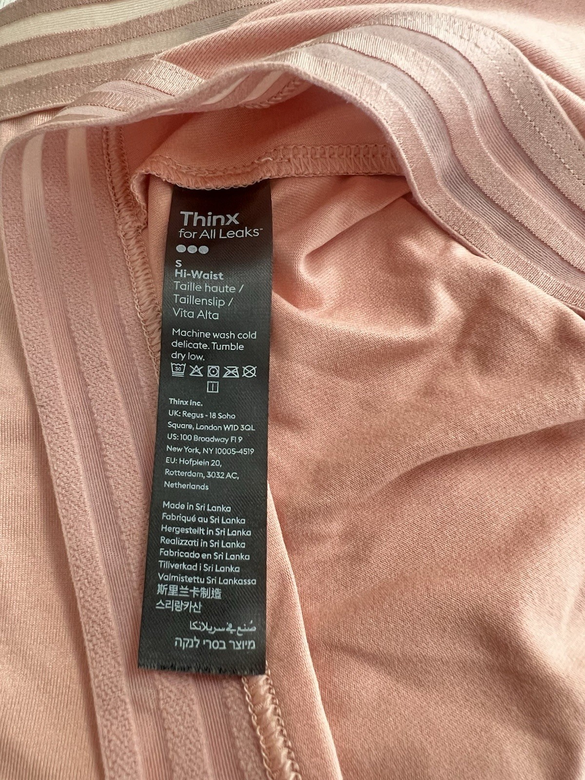 2packs Thinx for All Leaks Hi Waist Incontinence Underwear in Desert Rose/ S
