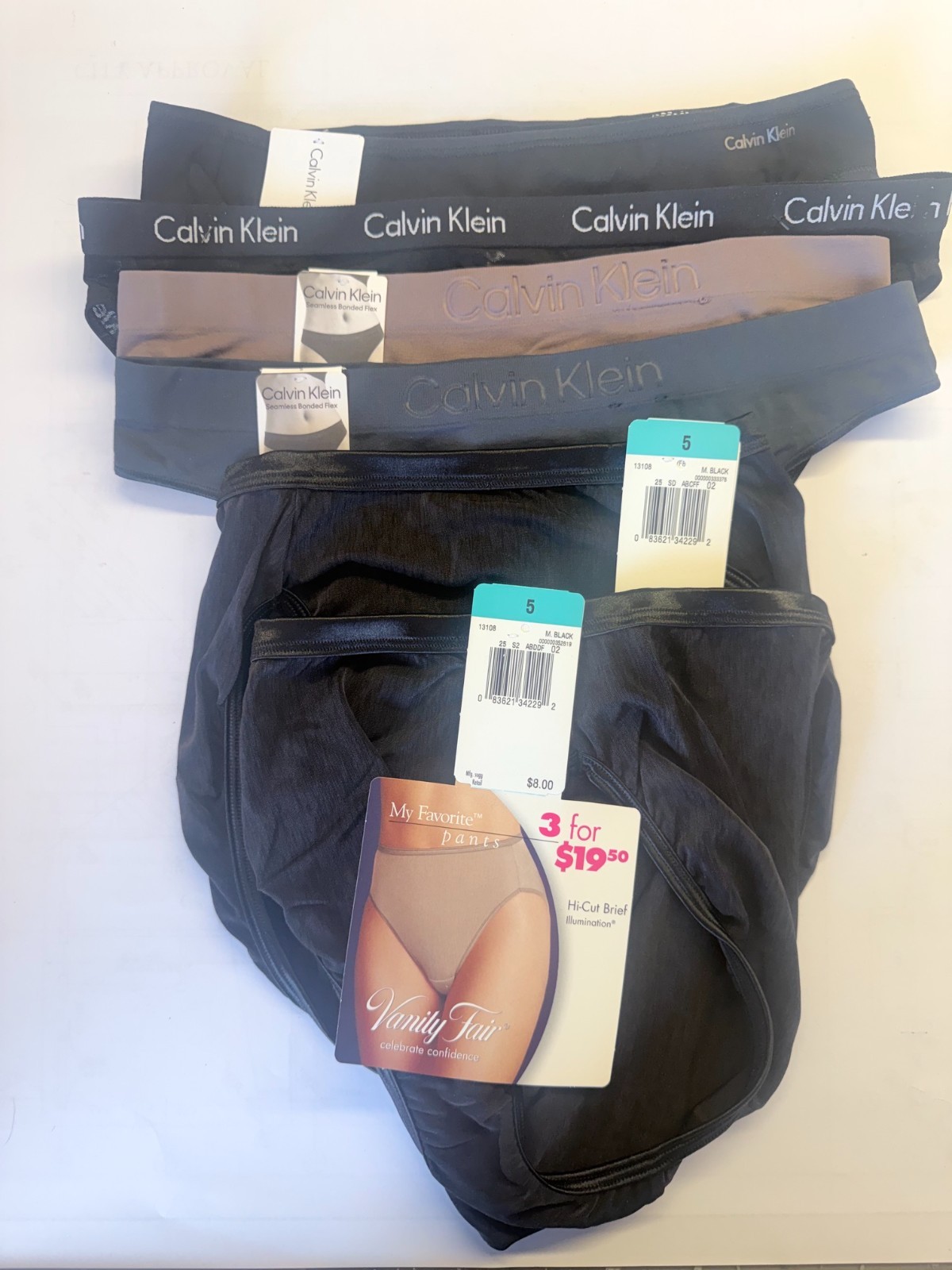s/5 PANTY LOT 4 CALVIN KLEIN 2 WARNERS