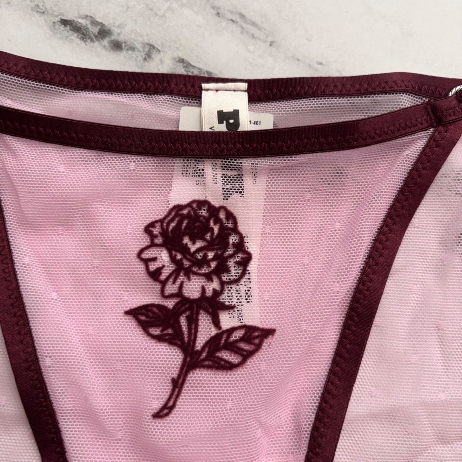 PINK Victoria’s Secret Panty Cheeky Pink Mesh Ring Sexy S M L 2XL
