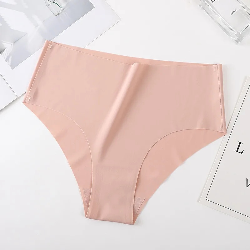 Seamless Briefs High Waist Smooth Thin Breathable Underwear Panties Women