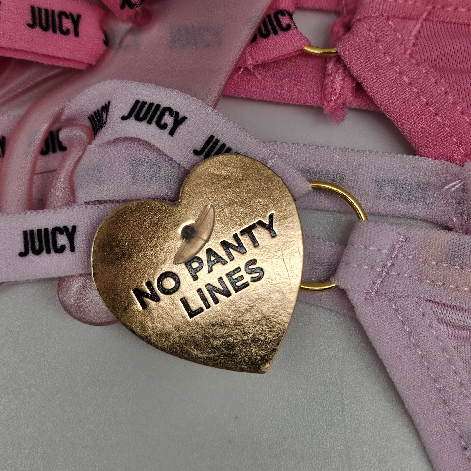 JUICY COUTURE 5 Pack Women’s S M L XL Logo Thong Panties Black White Pink